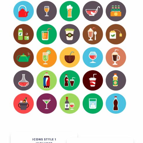 50 Drinks Icons cover image.