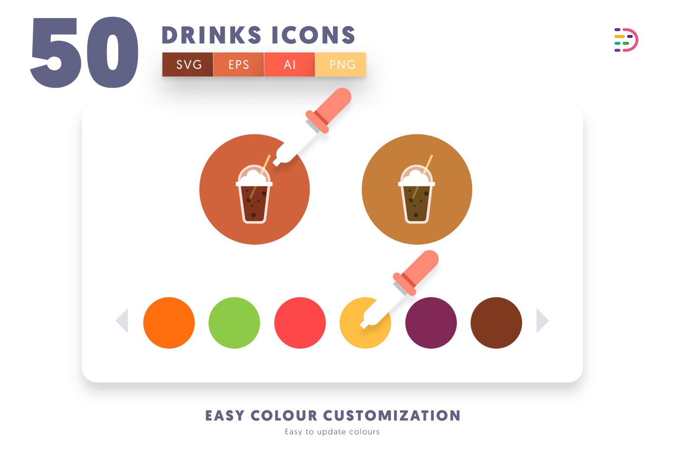 50 drinks icons cover 7 554
