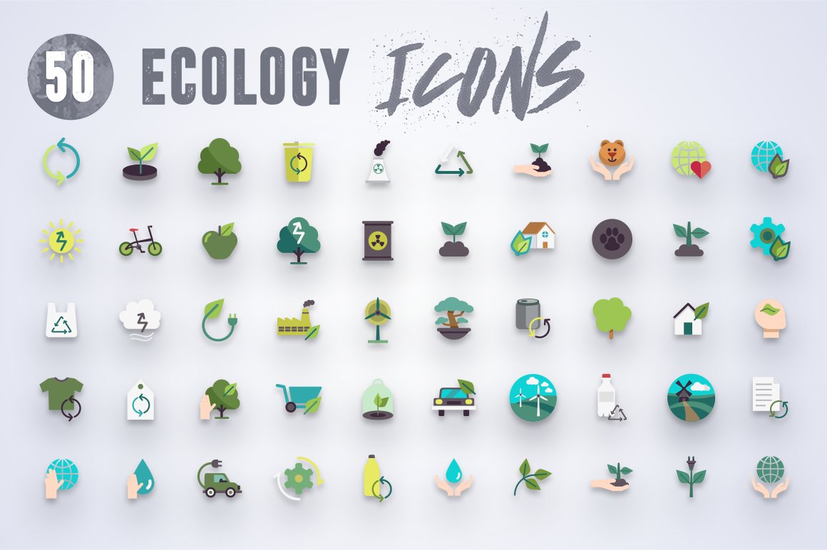 50 ecology icons 7 322