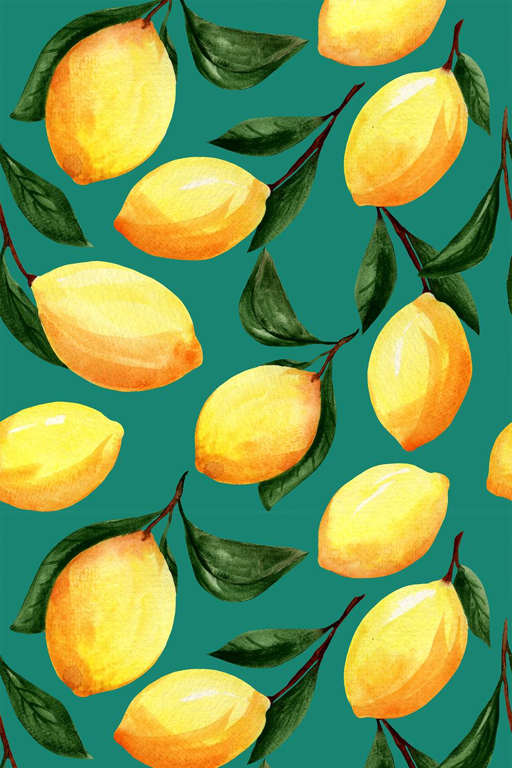 Fresh Fruits Seamless Patterns pinterest preview image.