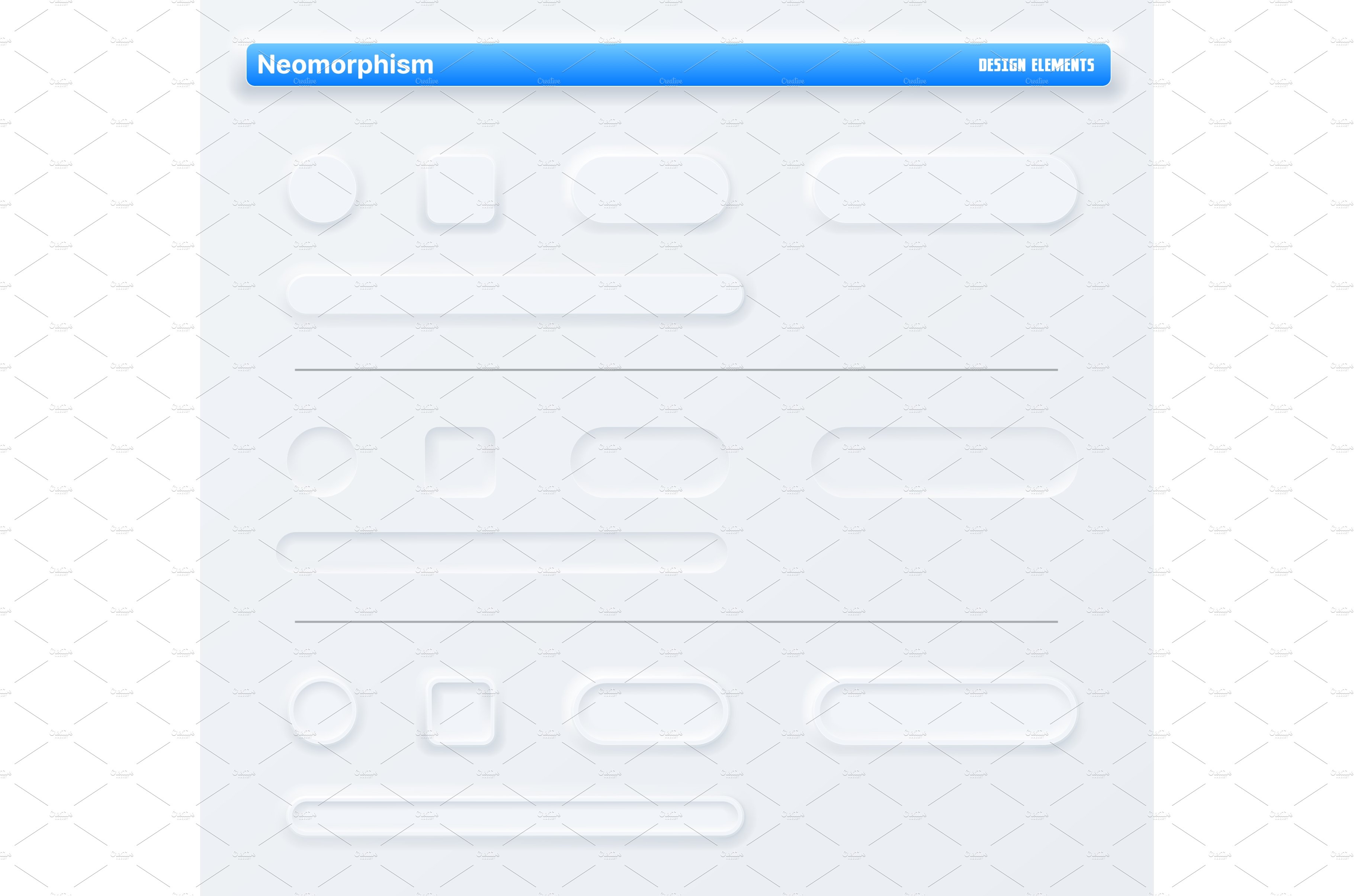 Neumorphic app buttons cover image.