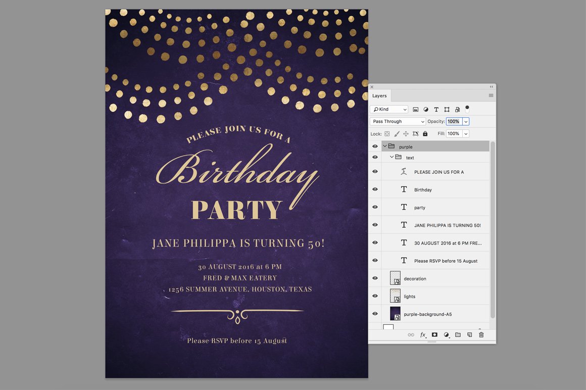 50th birthday party invitation template options 569