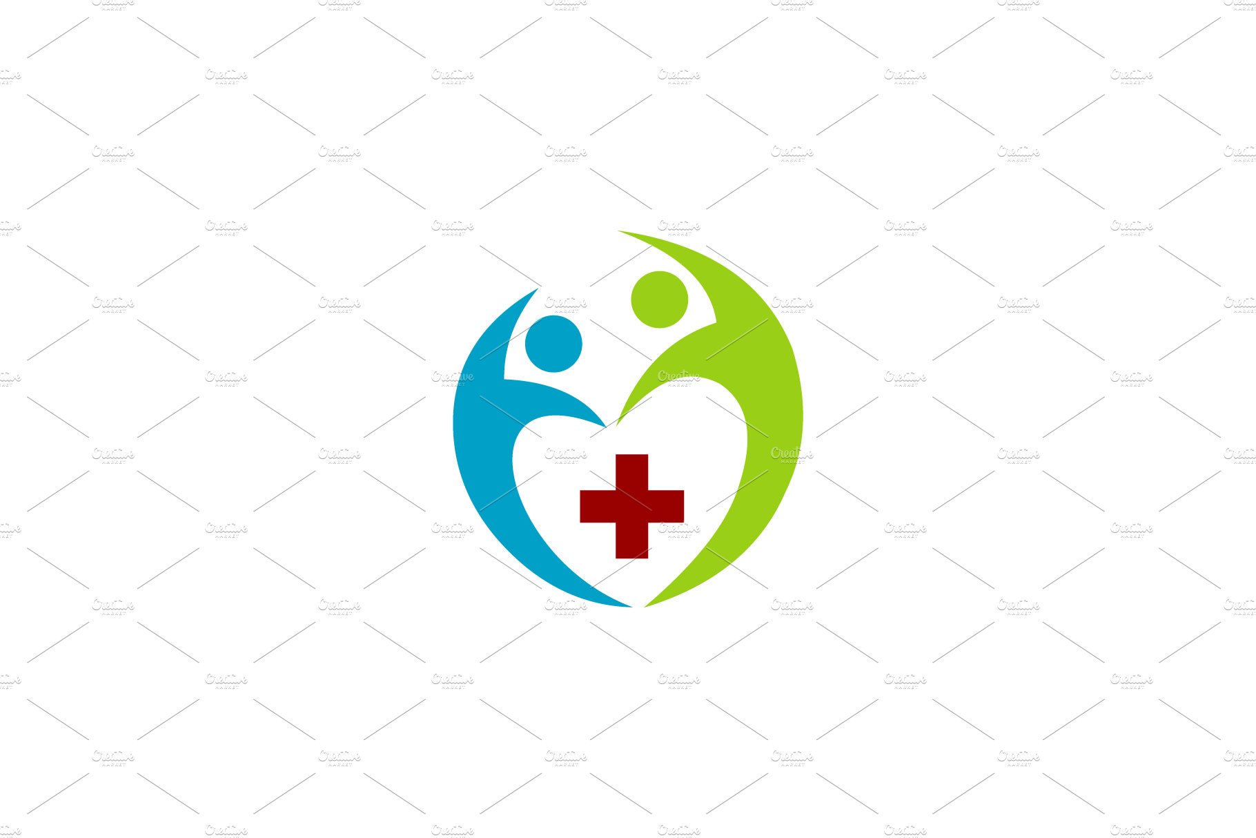 people health care logo vector cover image.