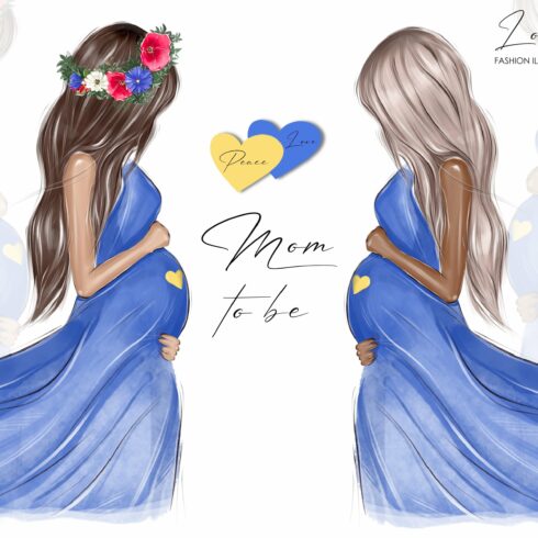 Mom to Be Clipart, Pregnant Woman cover image.