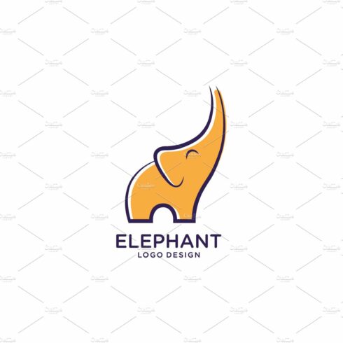set of elephant animal logo vector cover image.