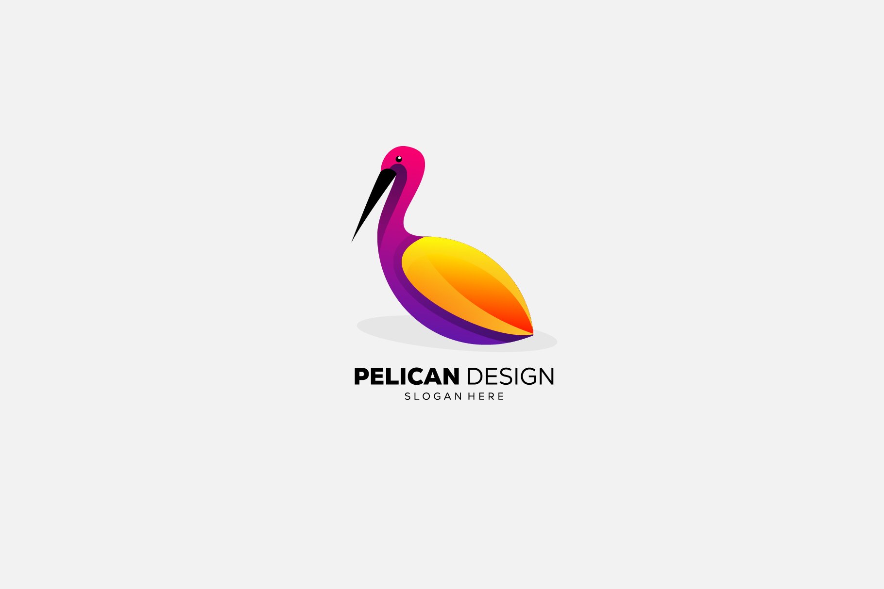 pelican design gradient colorful cover image.