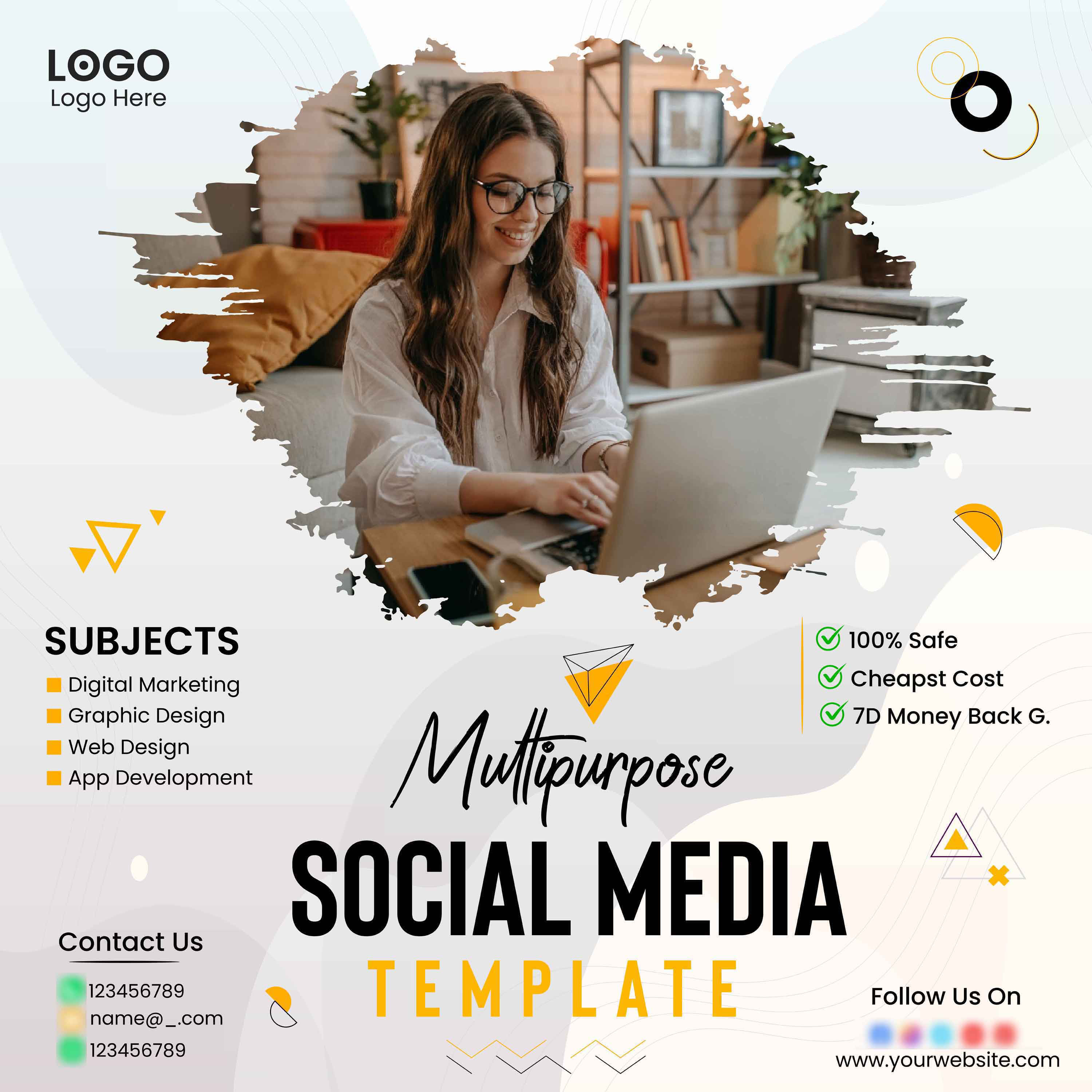 Multipurpose Social Media Post Template preview image.