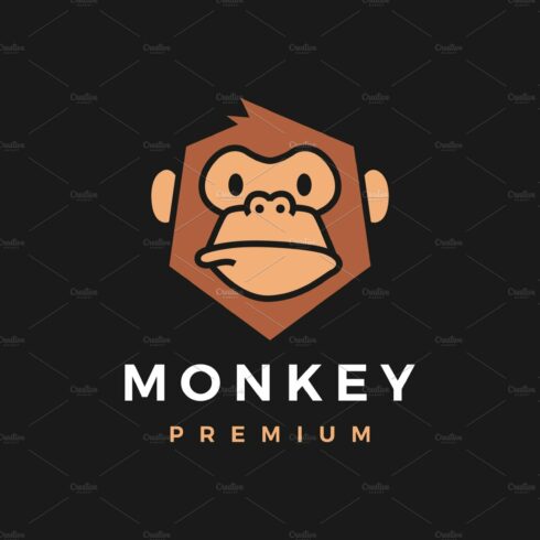 monkey chimp gorilla logo vector cover image.