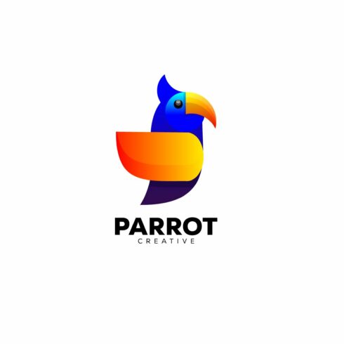 parrot logo vector design gradient cover image.