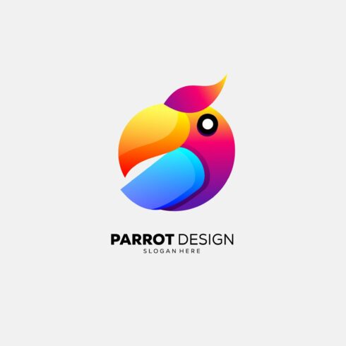 parrot logo icon colorful design cover image.