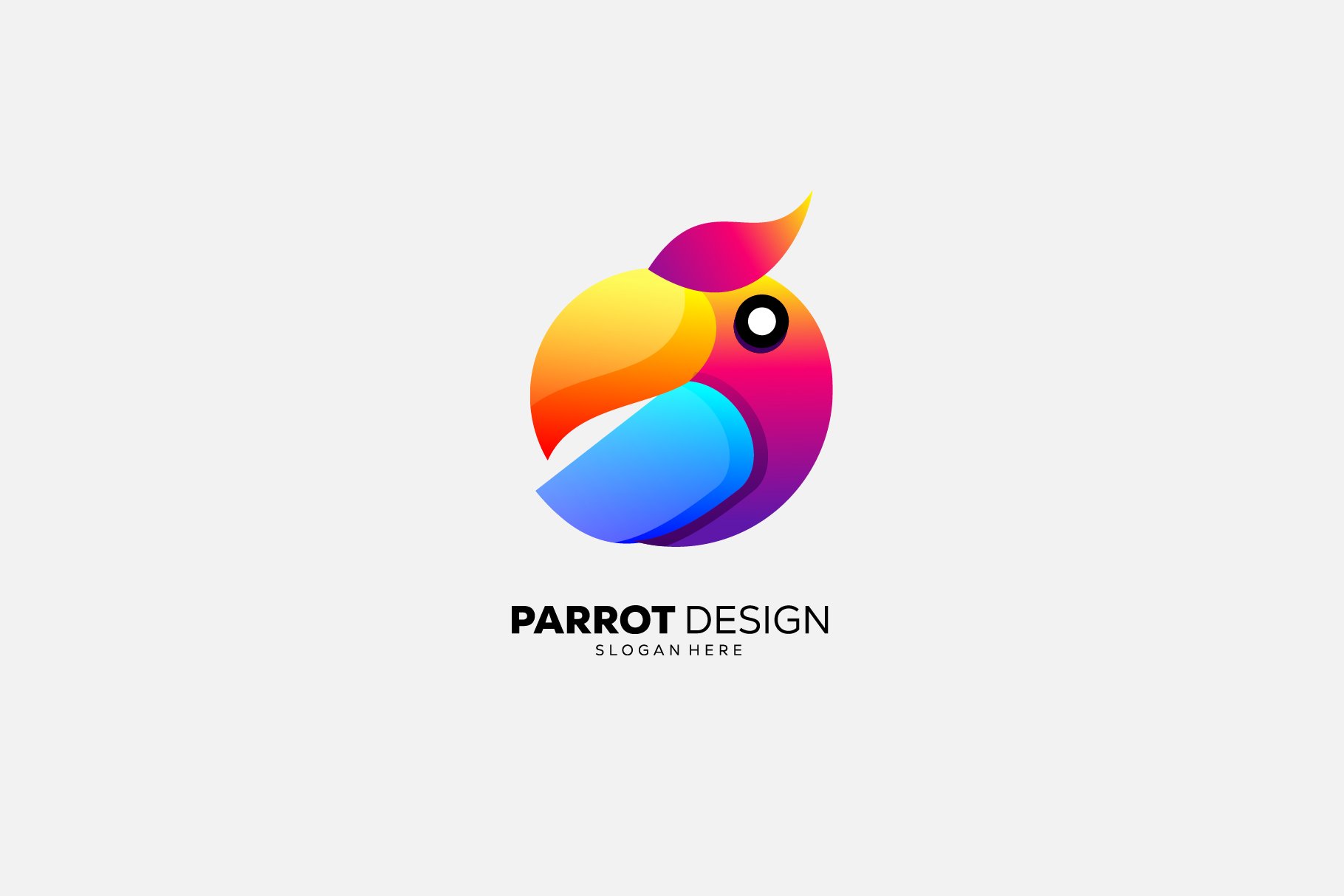 parrot logo icon colorful design cover image.