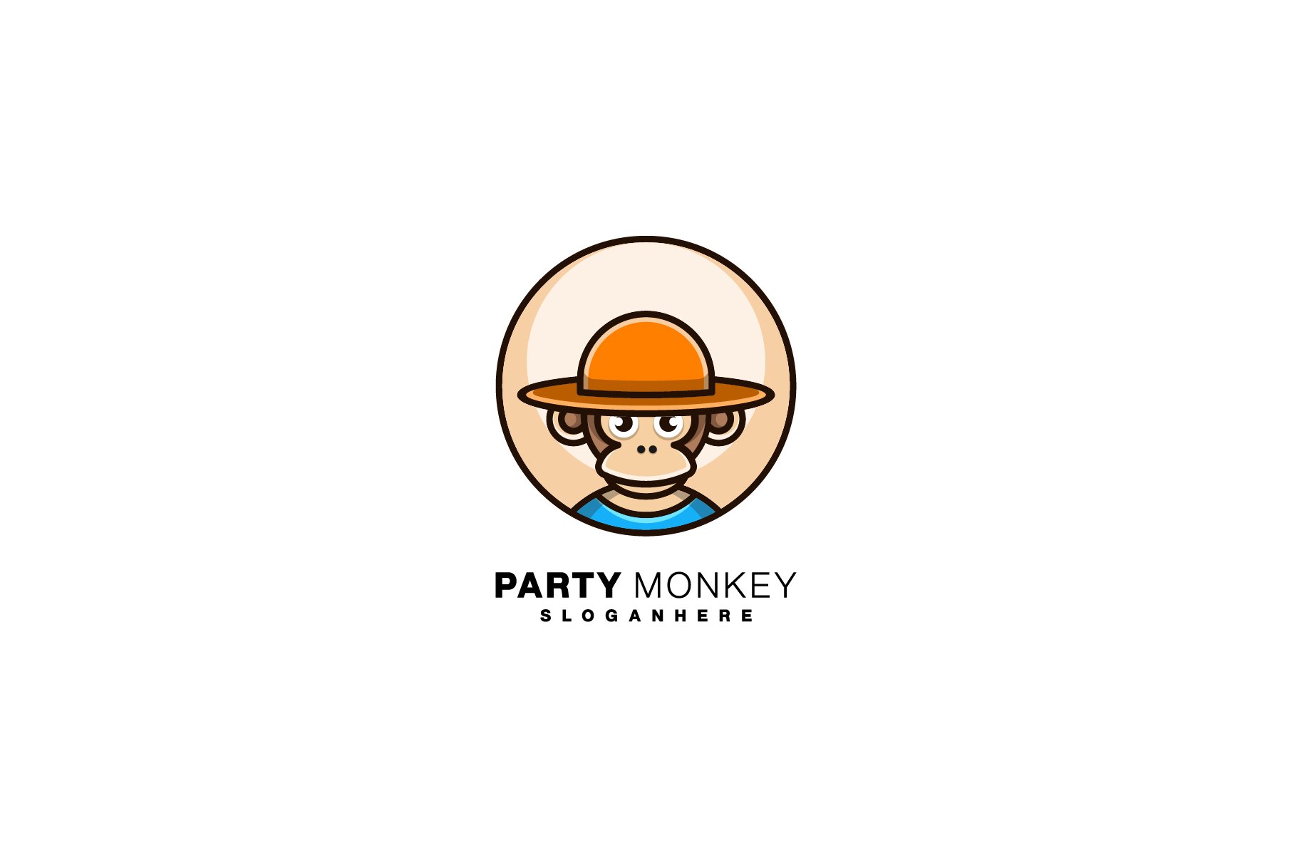 party monkey design mascot logo symb cover image.