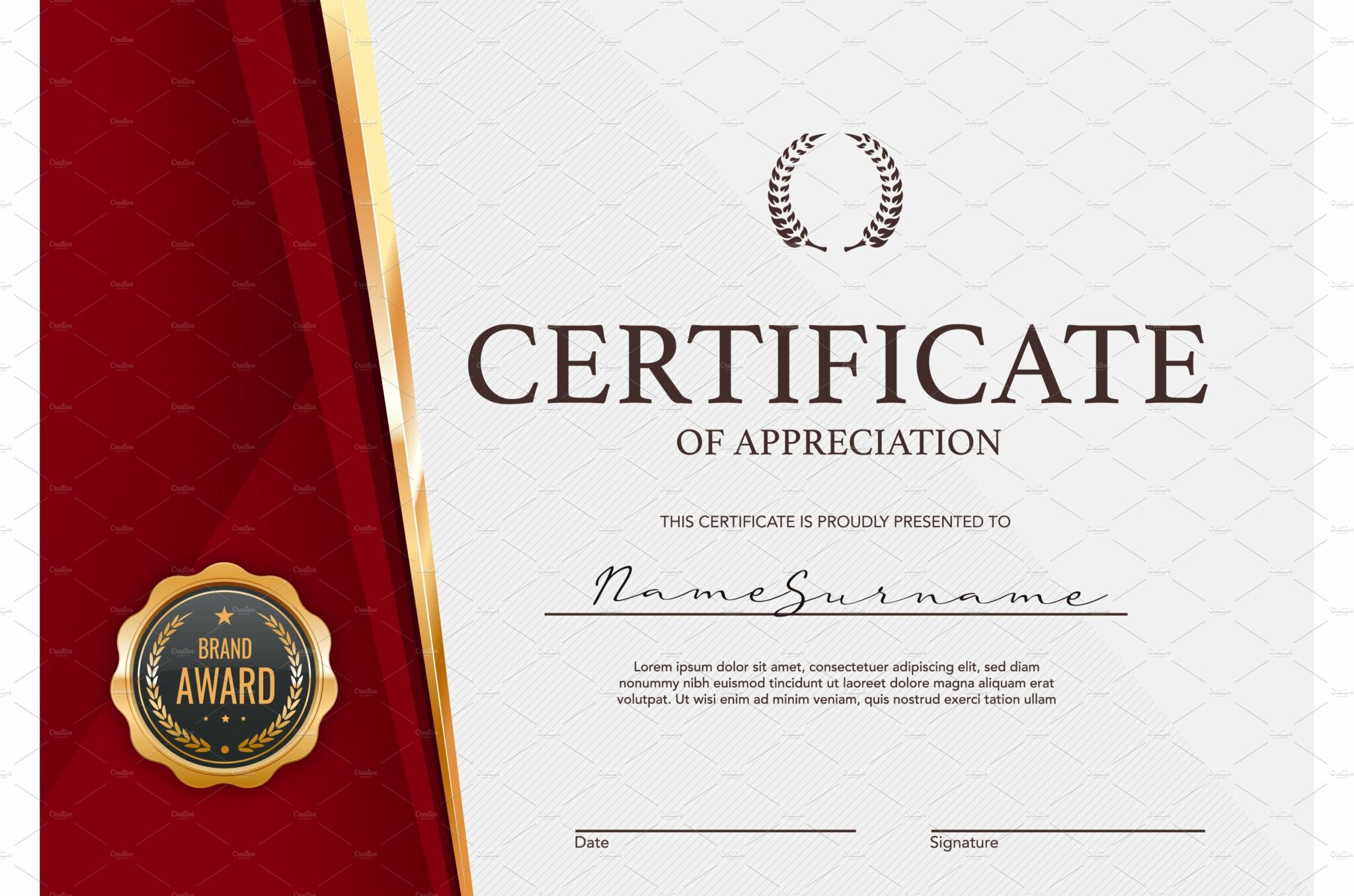 Award certificate, appreciation – MasterBundles