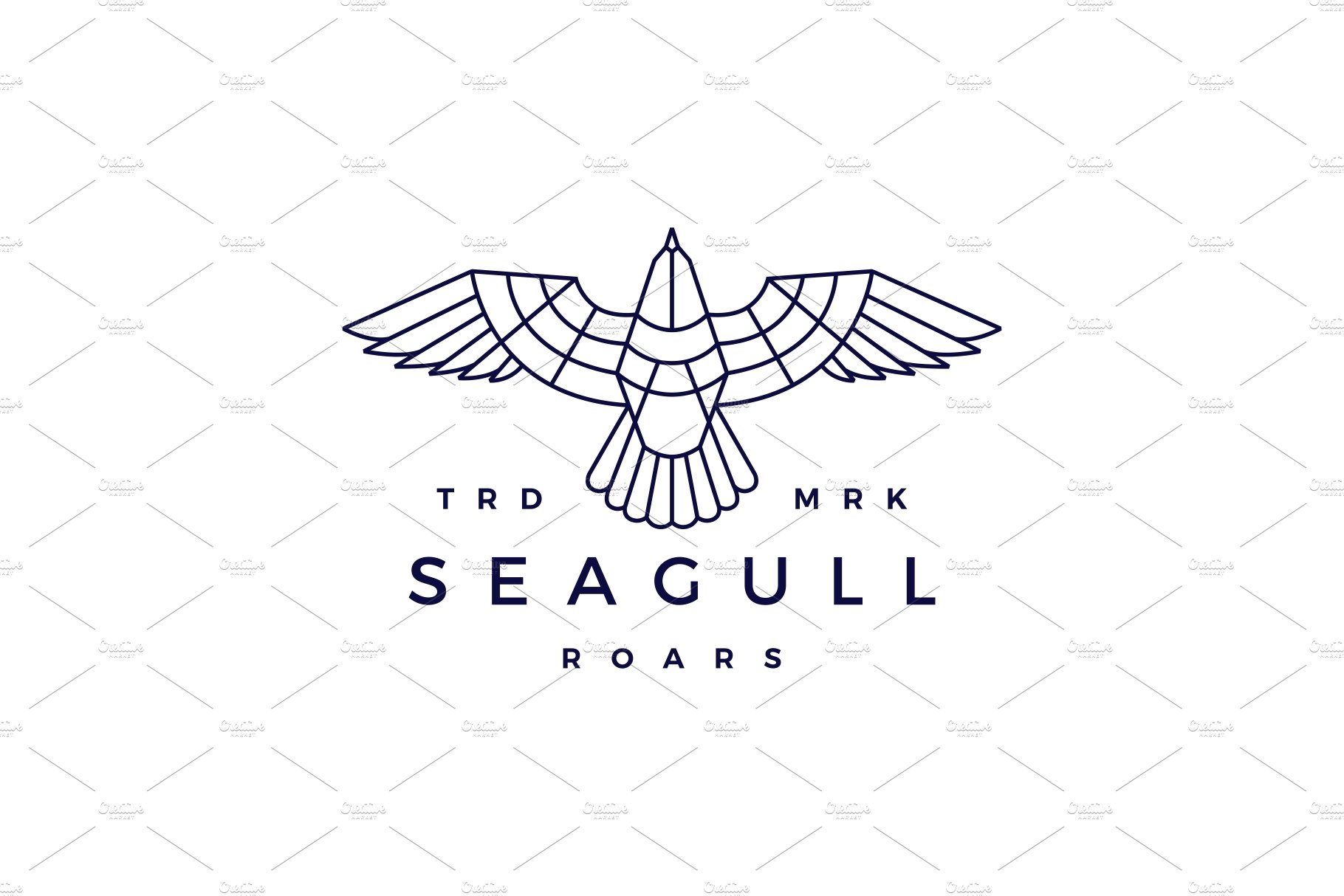 seagull line outline monoline roar cover image.