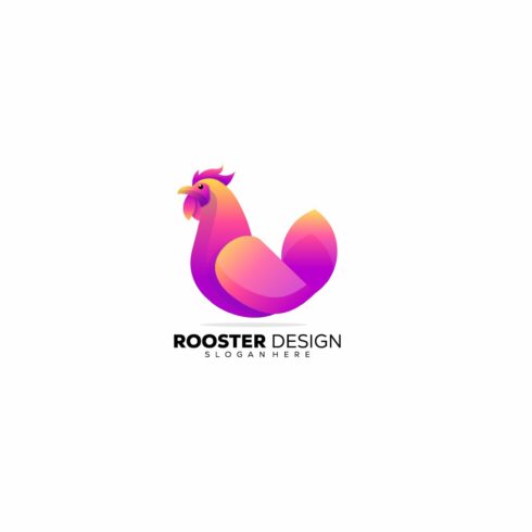rooster logo colorful design symbol cover image.
