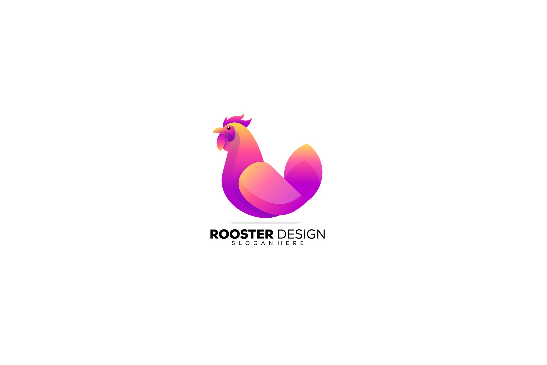 rooster logo colorful design symbol cover image.