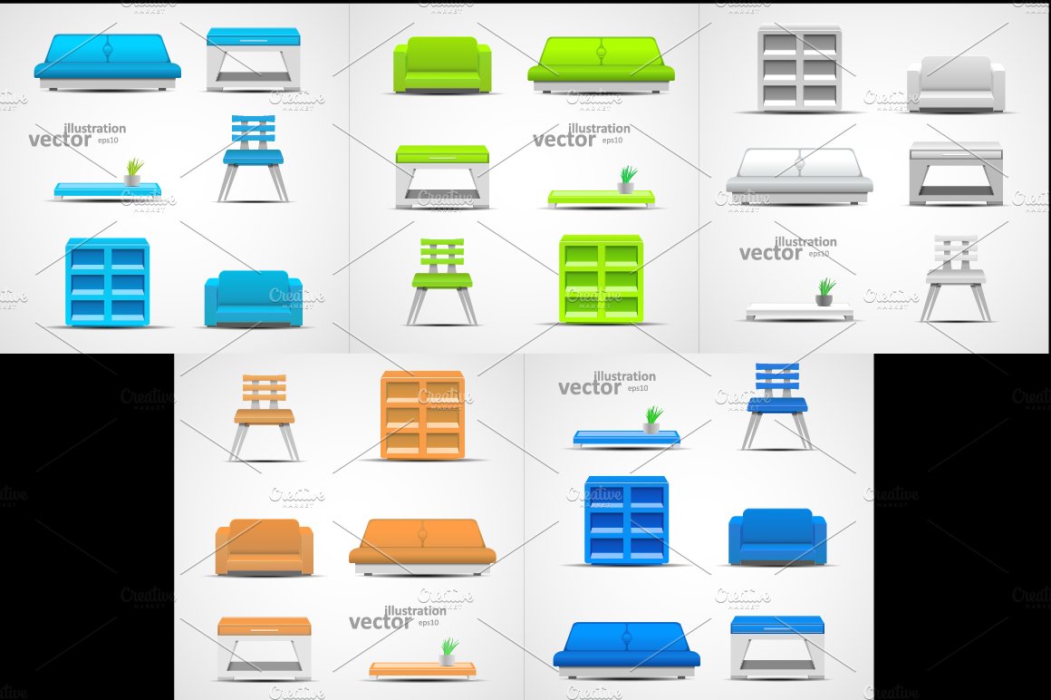 Furniture icons cover image.