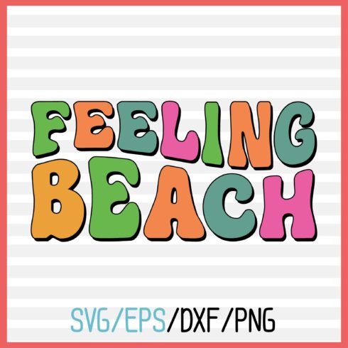 About Feeling beach retro svg design cover image.