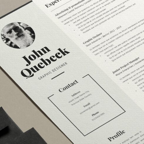 Resume John Q cover image.