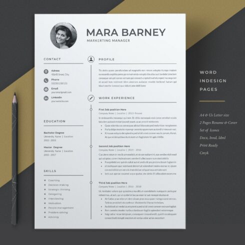 Resume Template | Cv cover image.