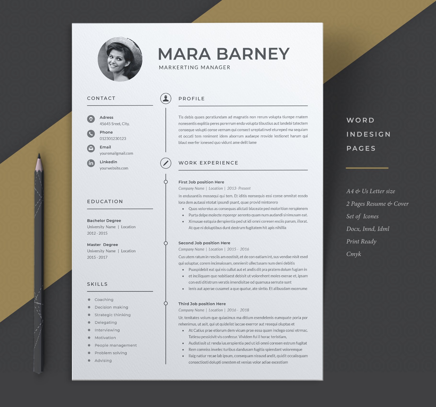 Resume Template | Cv cover image.