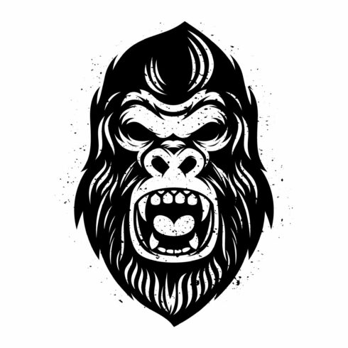 angry gorilla logo design template cover image.