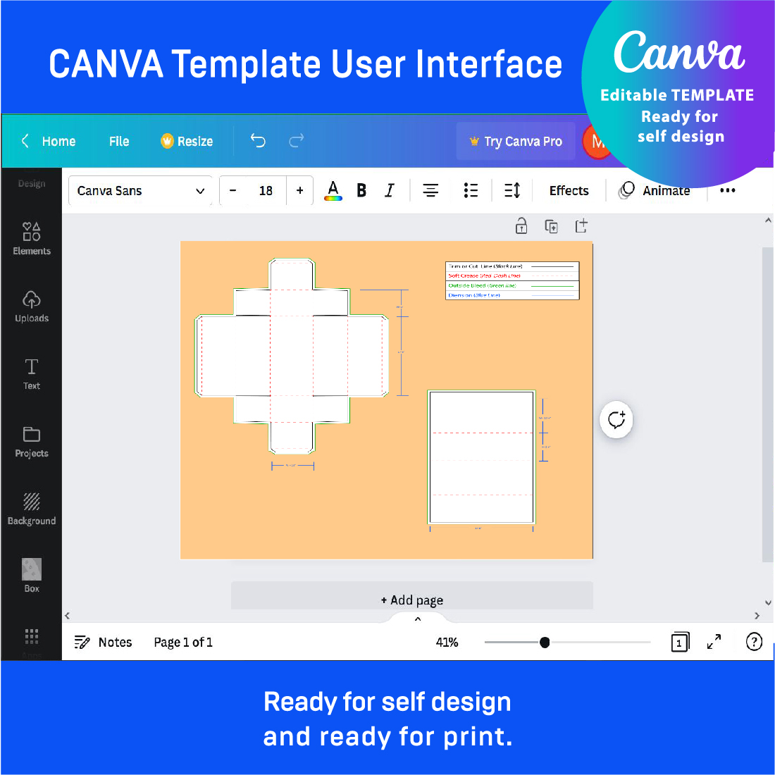 Screen shot of a computer screen with the text canva template user interface.