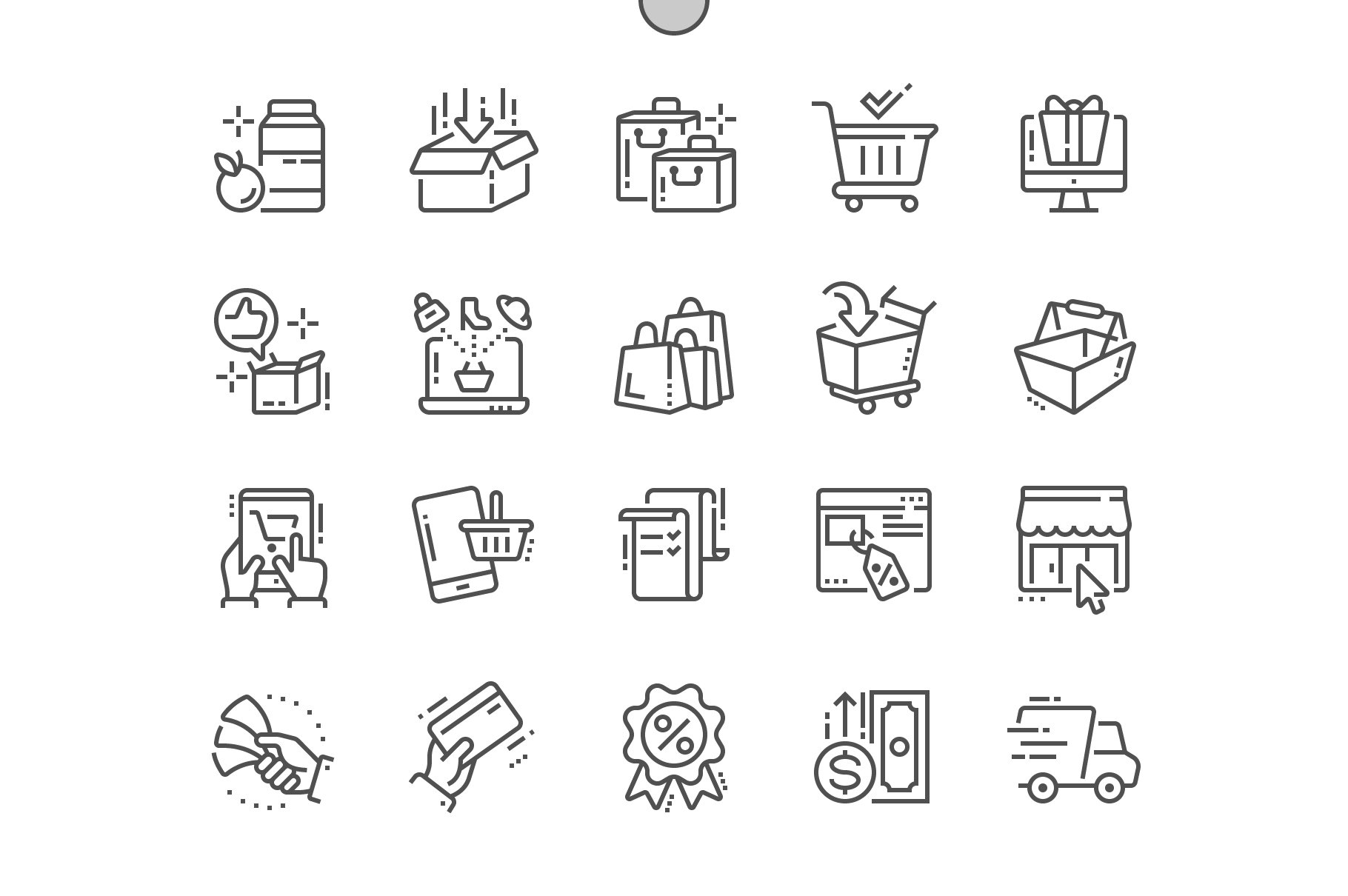 Shopping Line Icons cover image.