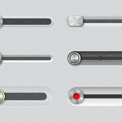 UI slider bar buttons, controls cover image.