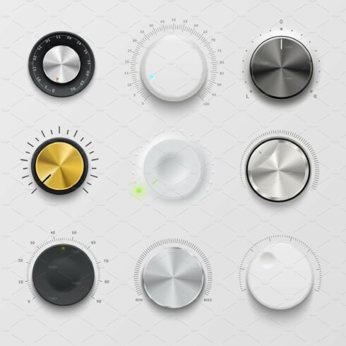 Music and sound volume knob buttons cover image.