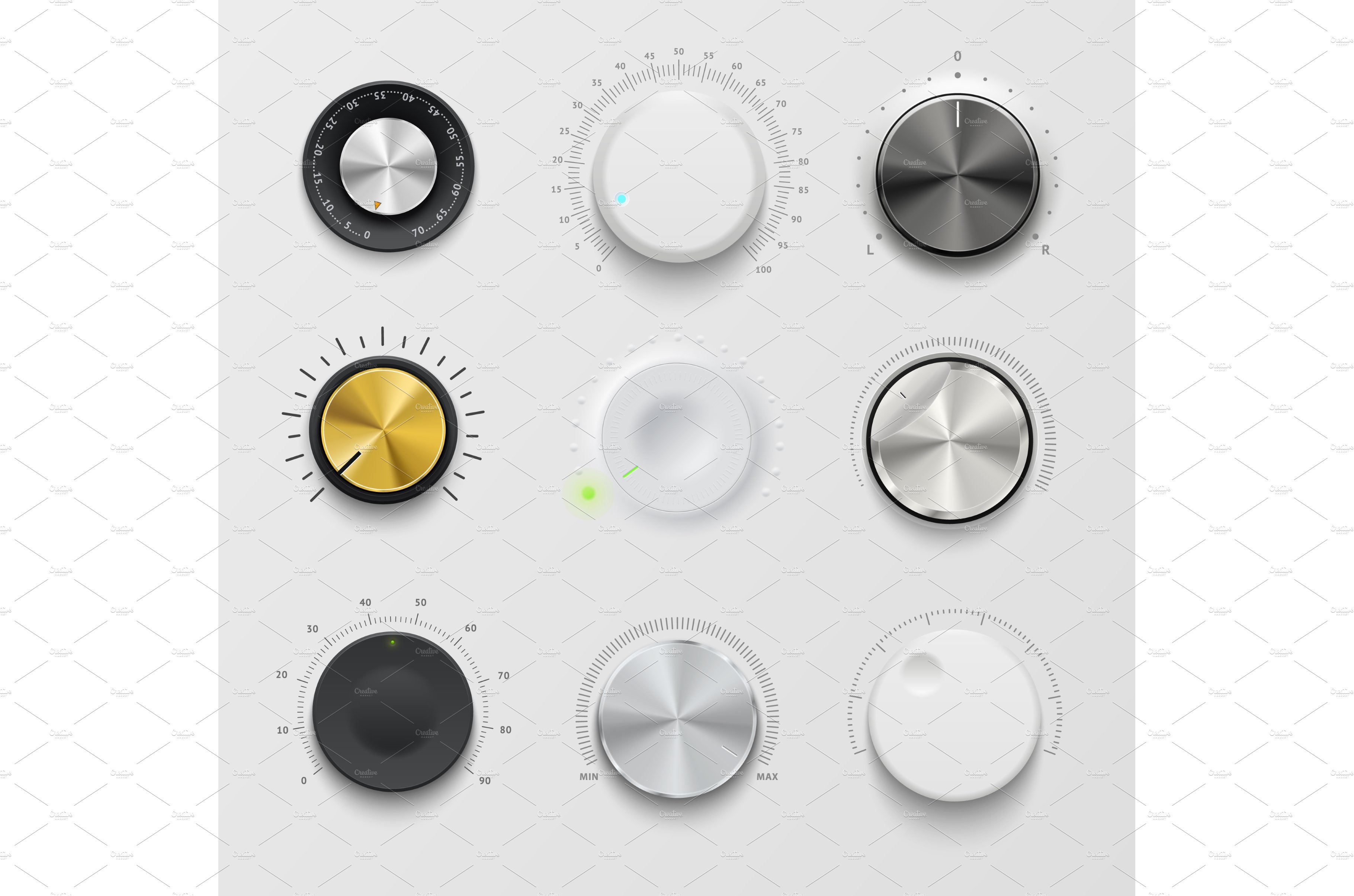 Music and sound volume knob buttons cover image.