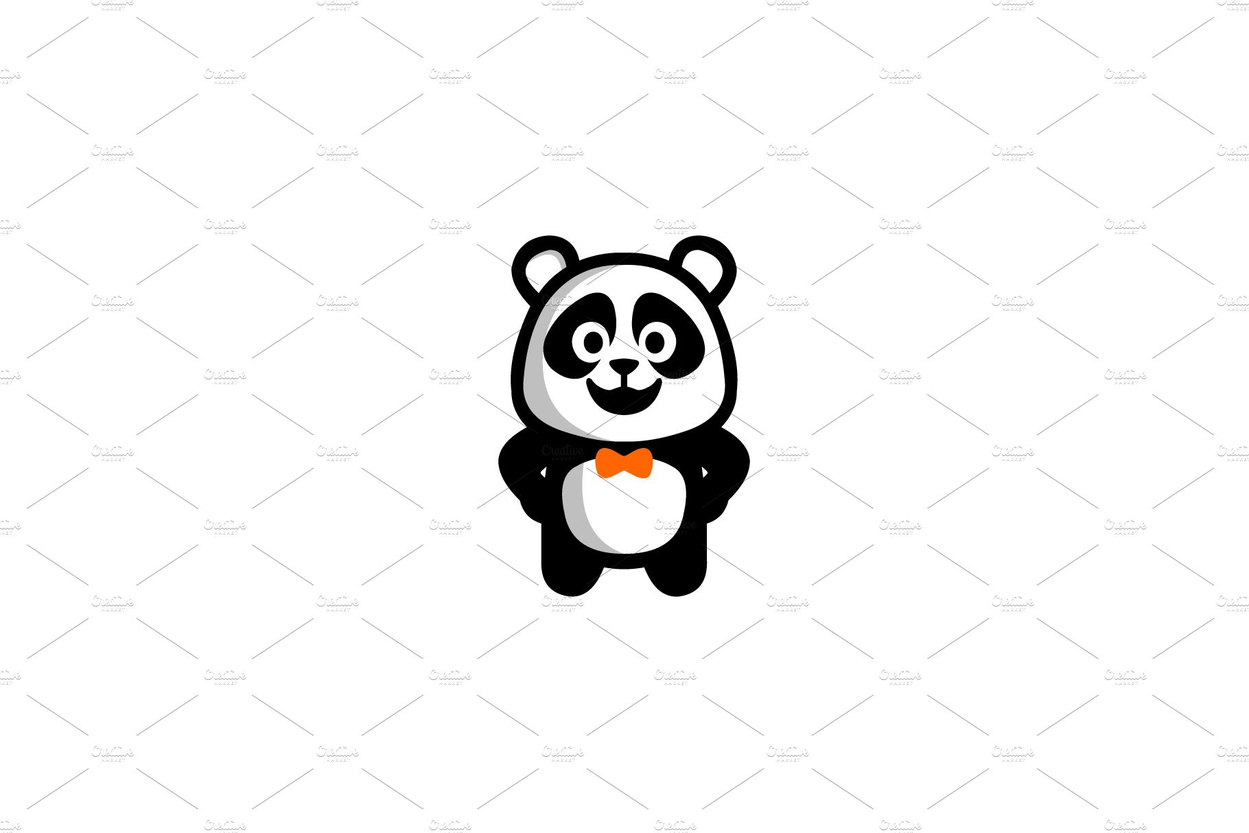 Panda logo vector animal design cover image.