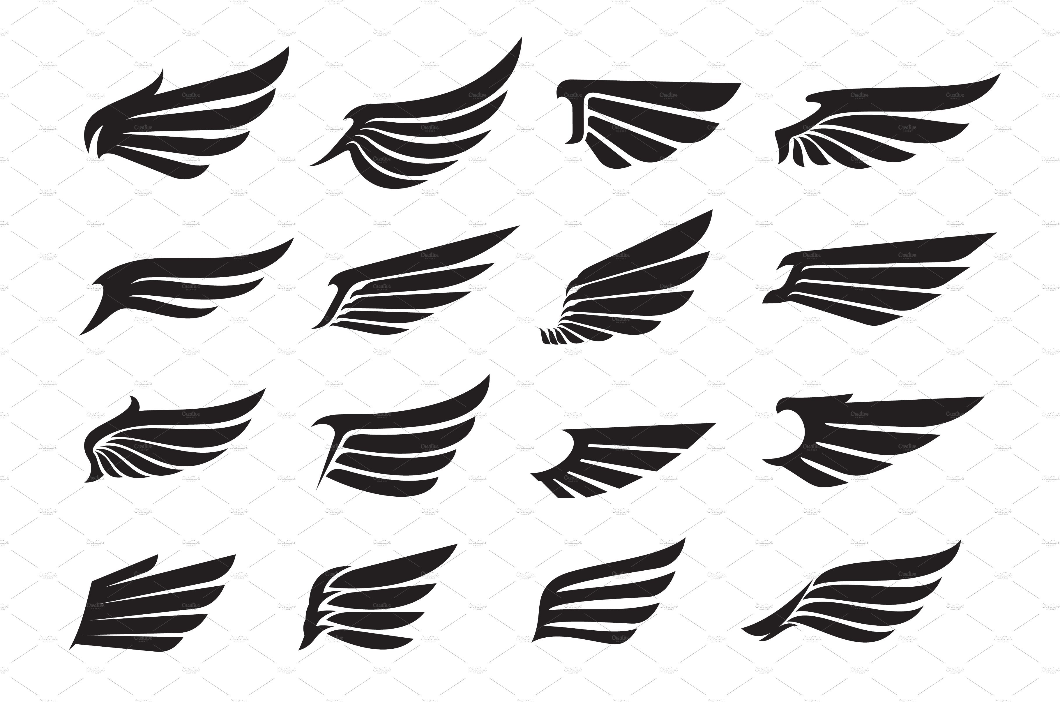 Eagle wing icons, angel wings cover image.