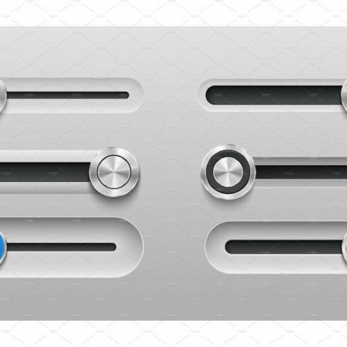 UI slider bar buttons, volume cover image.