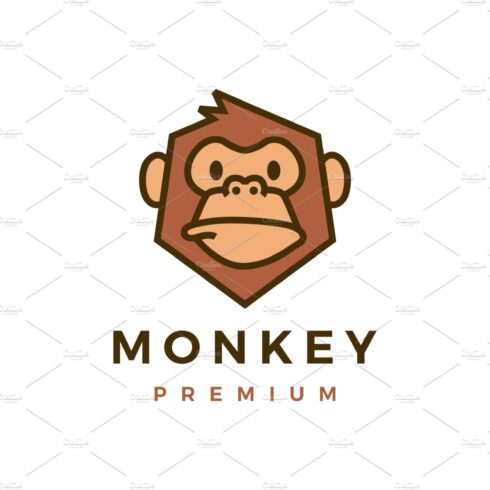 monkey chimp gorilla logo vector cover image.
