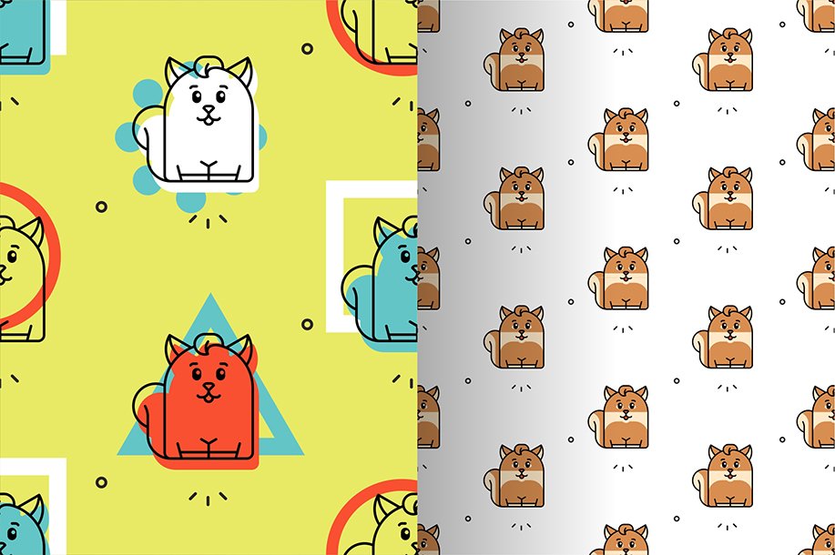 Seamless pattern with Squirrels cover image.