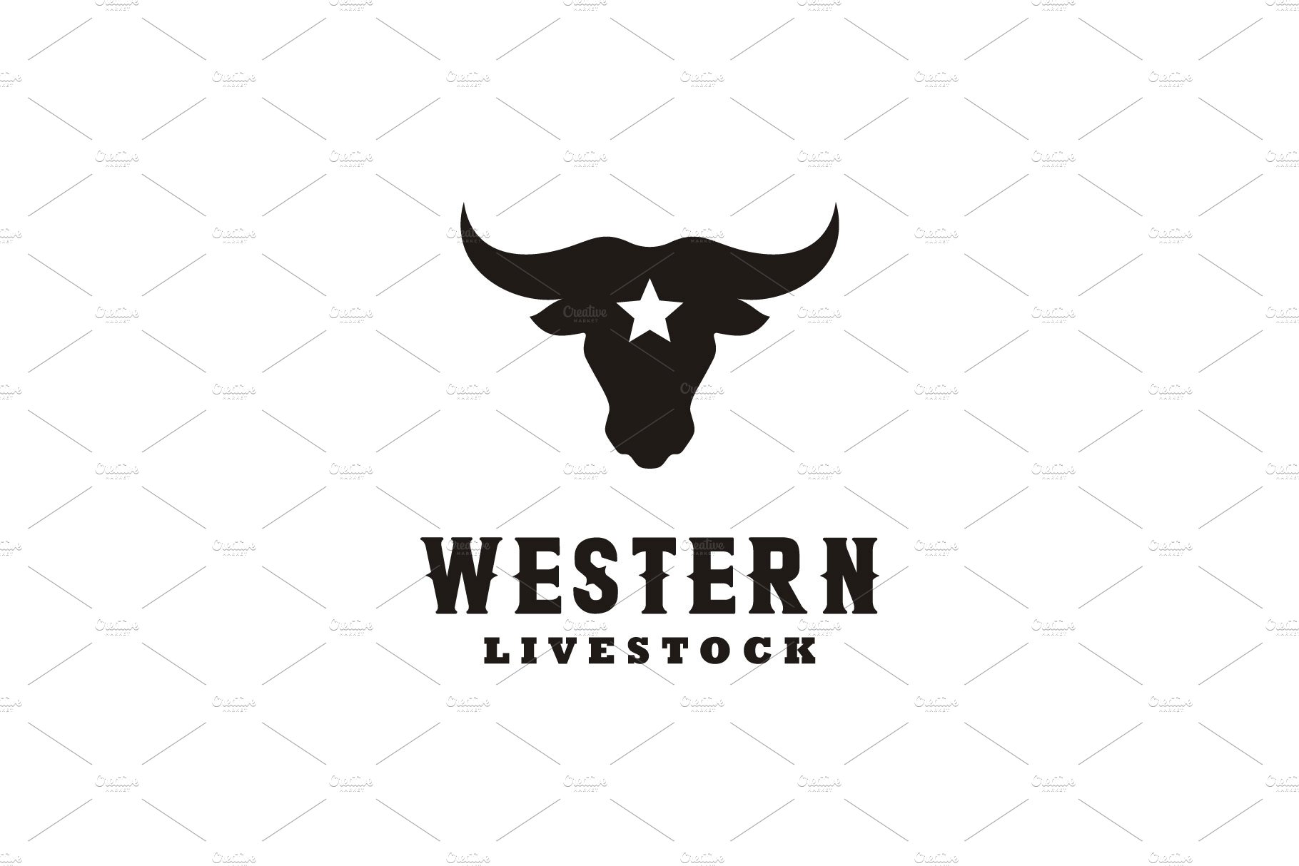 Cattle Bull Cow Buffalo Head Logo cover image.