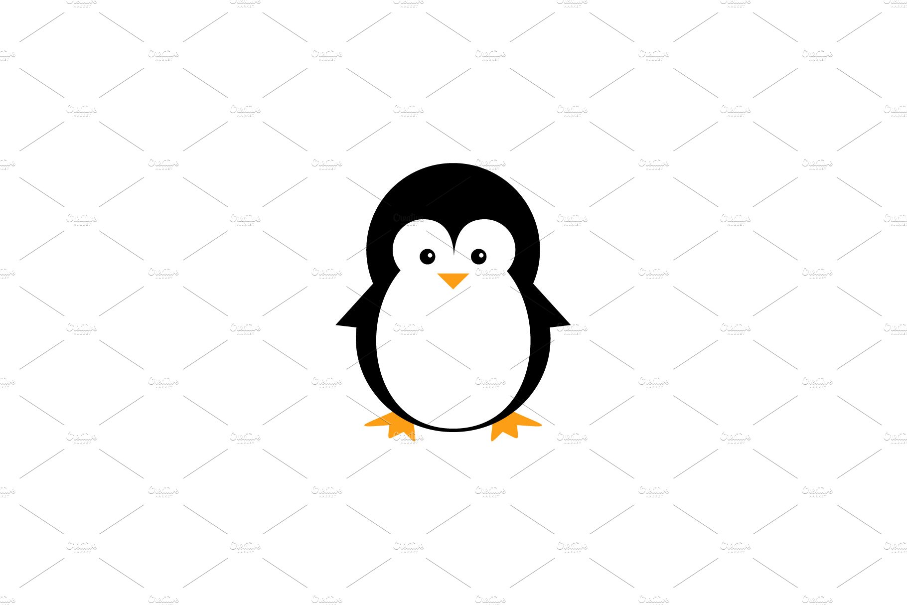 penguin logo vector design animal cover image.