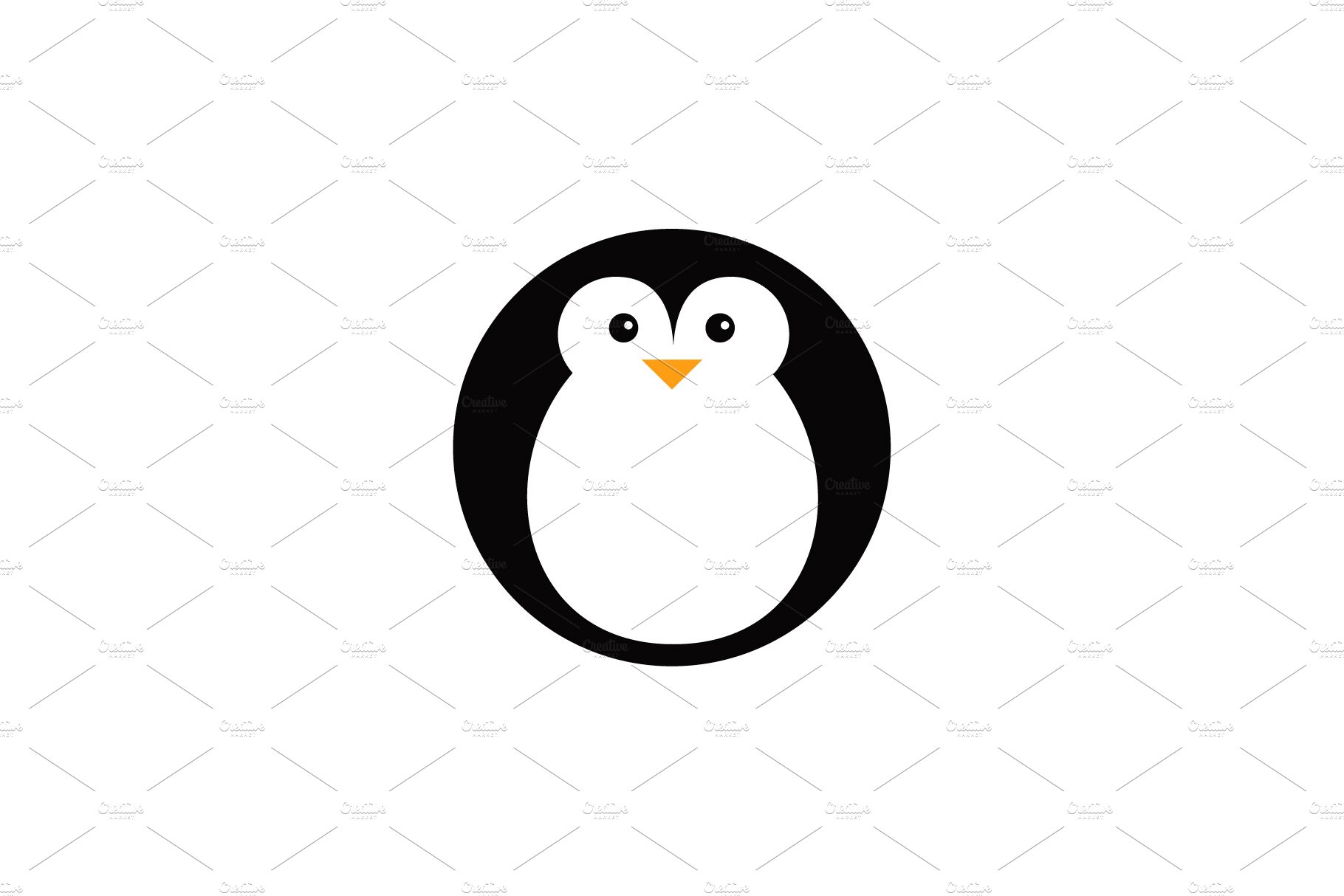 penguin logo vector design animal preview image.