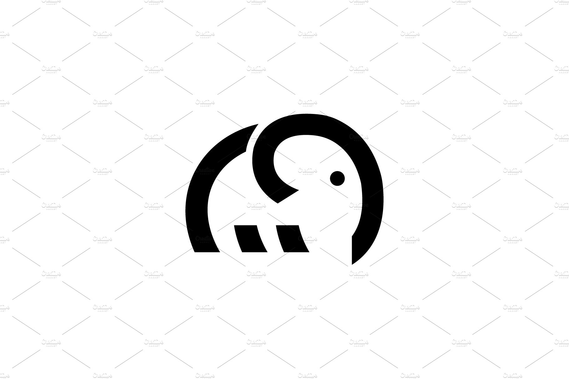 Elephant logo Vector animal concept cover image.