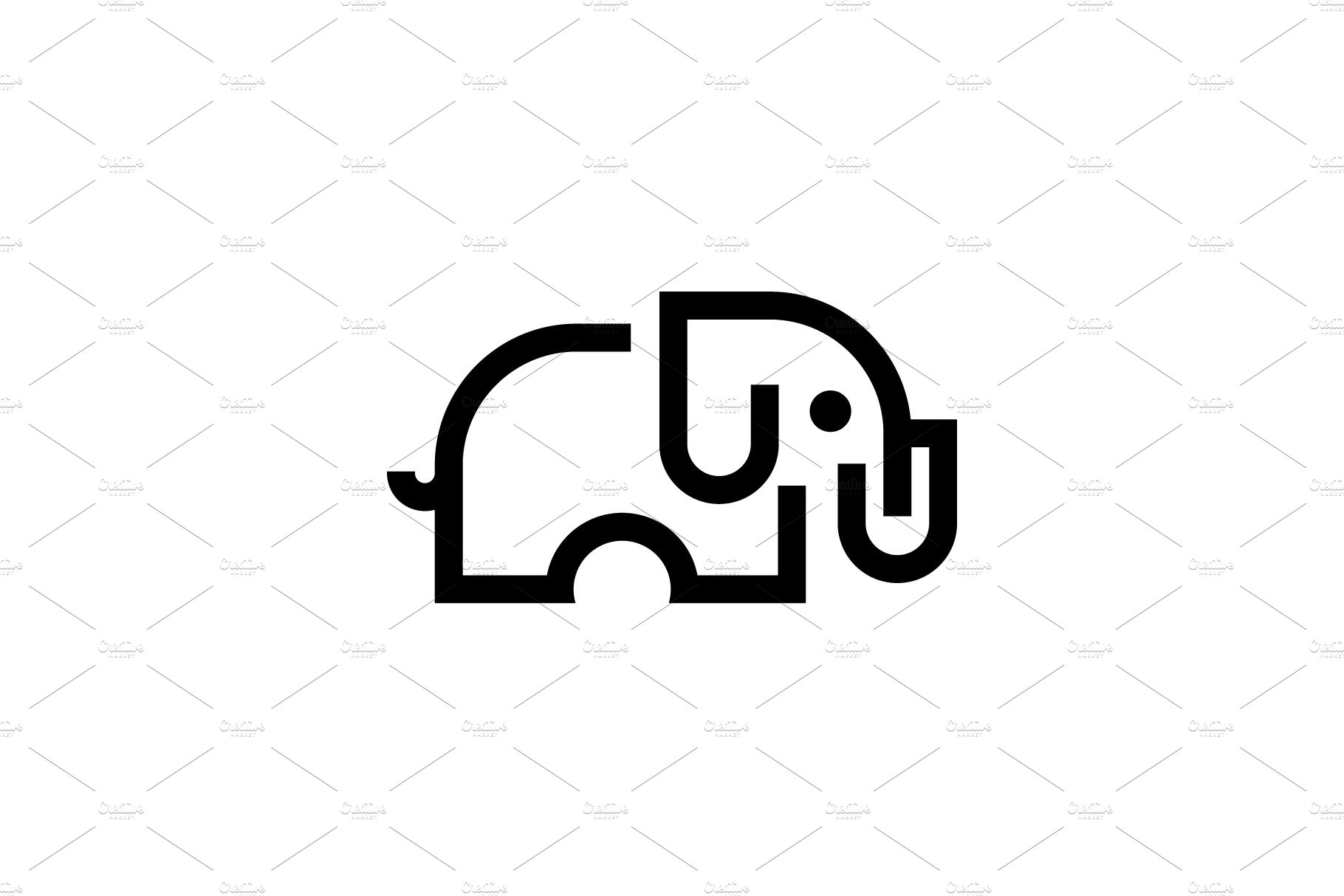 Elephant logo Vector animal concept preview image.