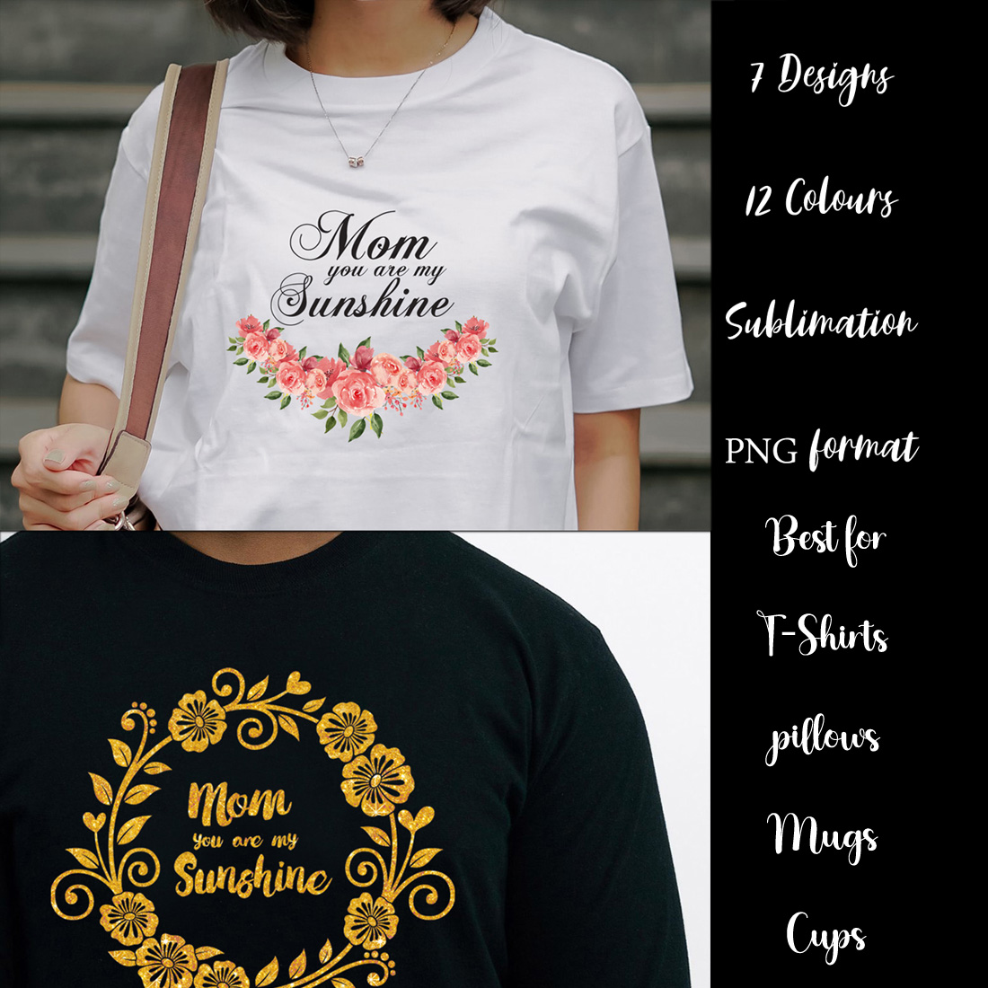 Mothers Day Sublimation- T-Shirt-Mug-Pillow Design preview image.