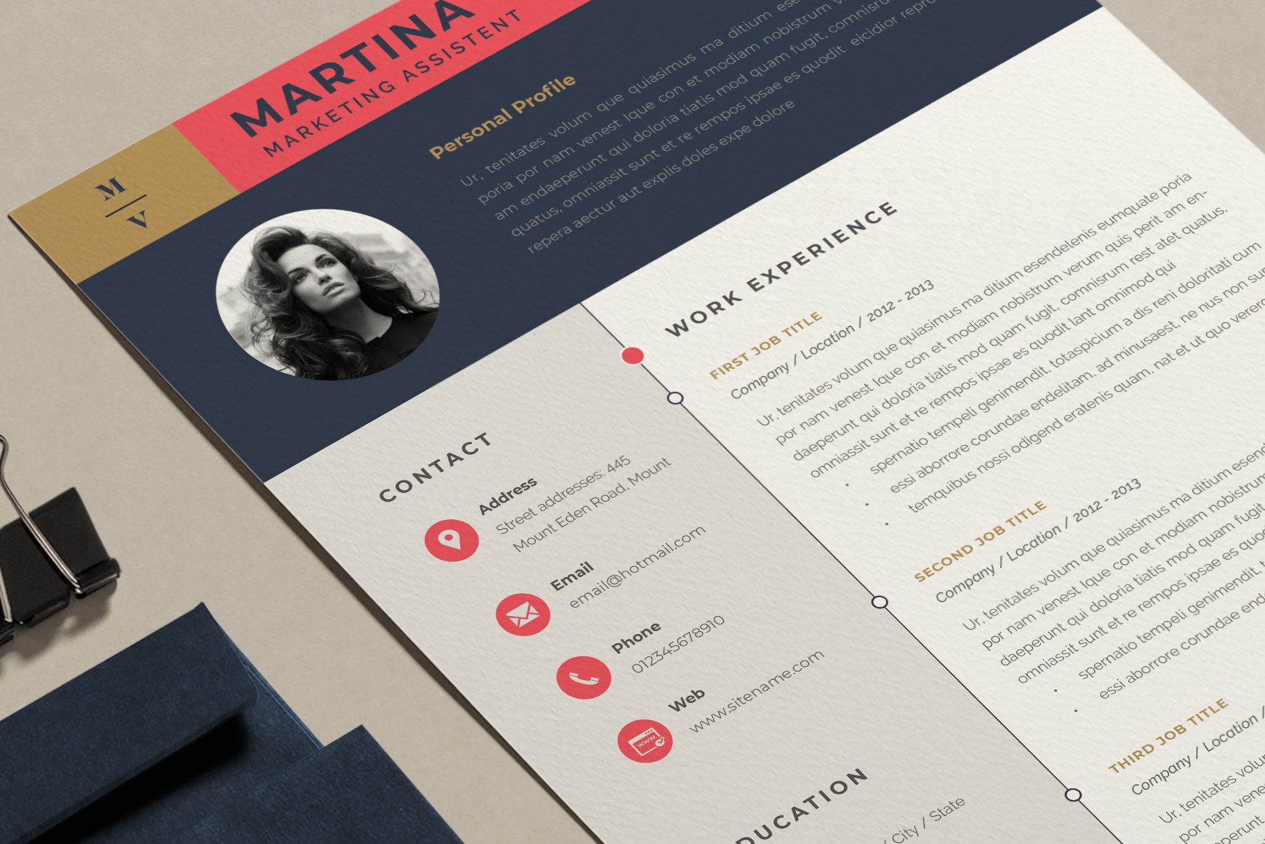 Resume Template | Martina cover image.