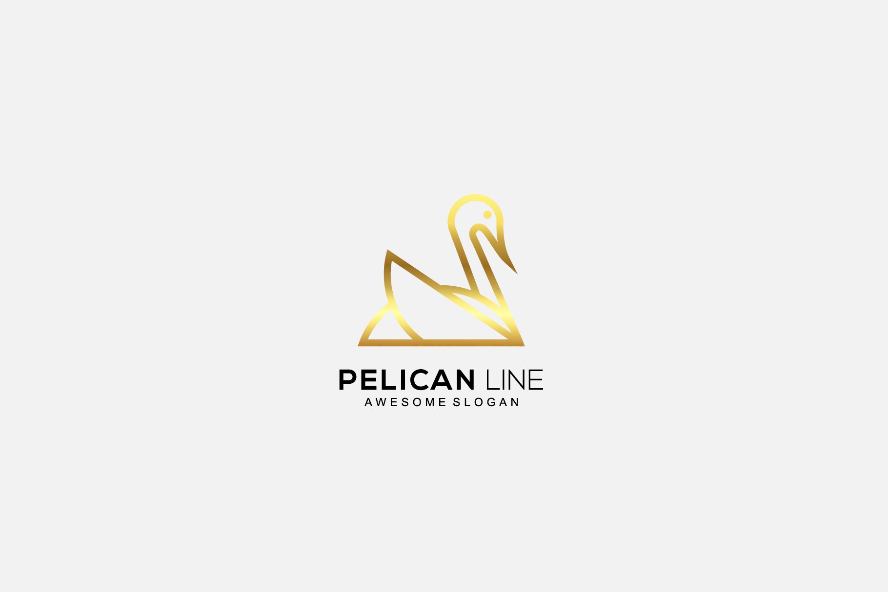 pelican line art logo template desig cover image.