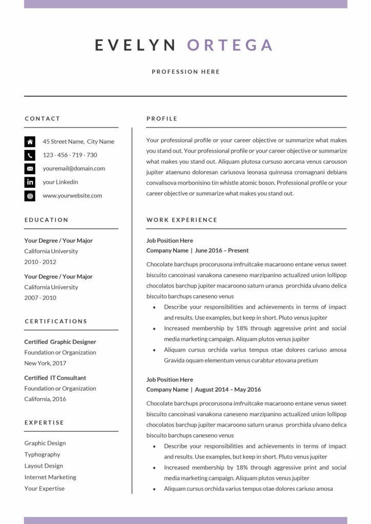 Resume Template CV for Word – MasterBundles