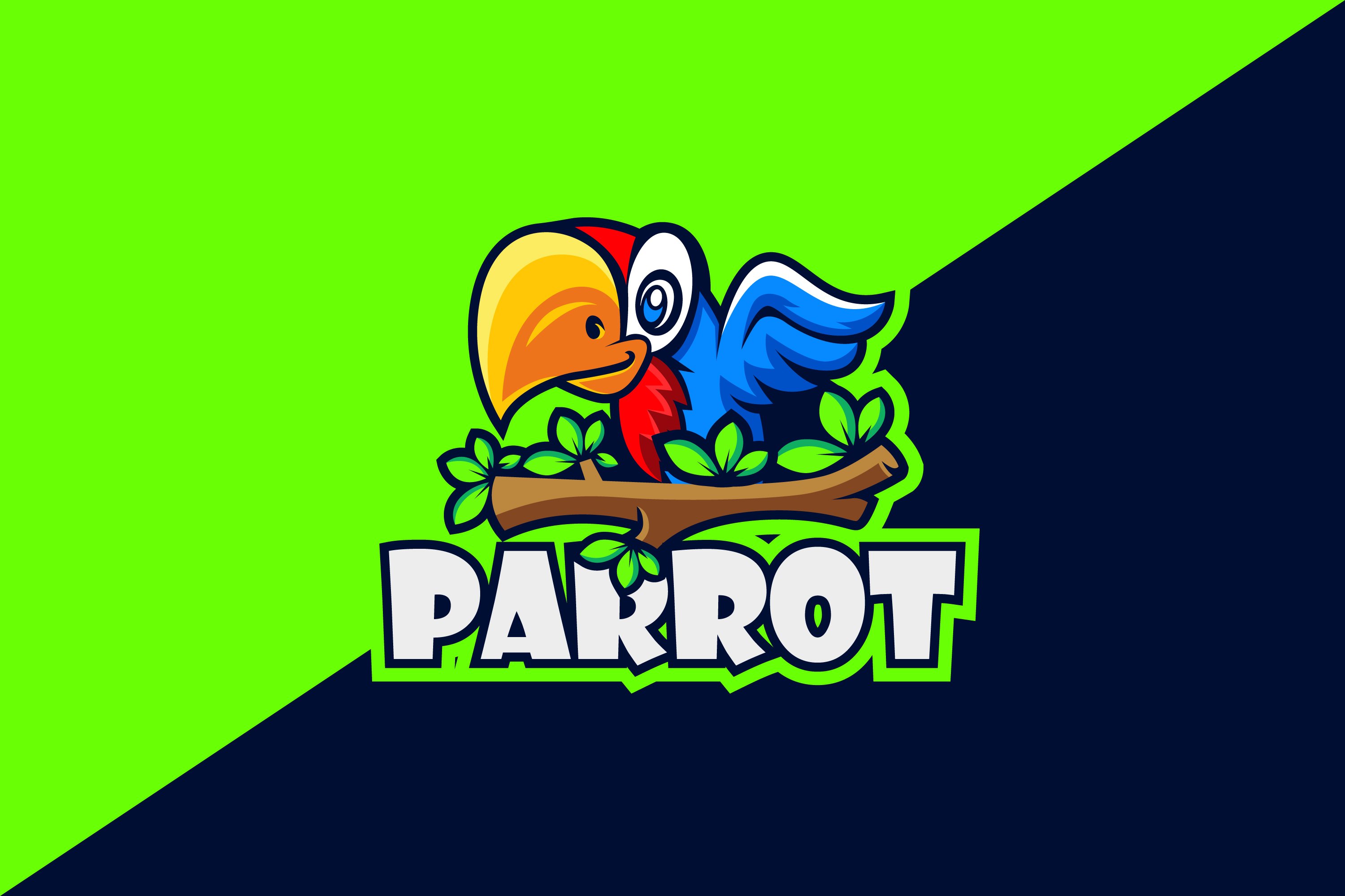 Parrot Cartoon Logo cover image.