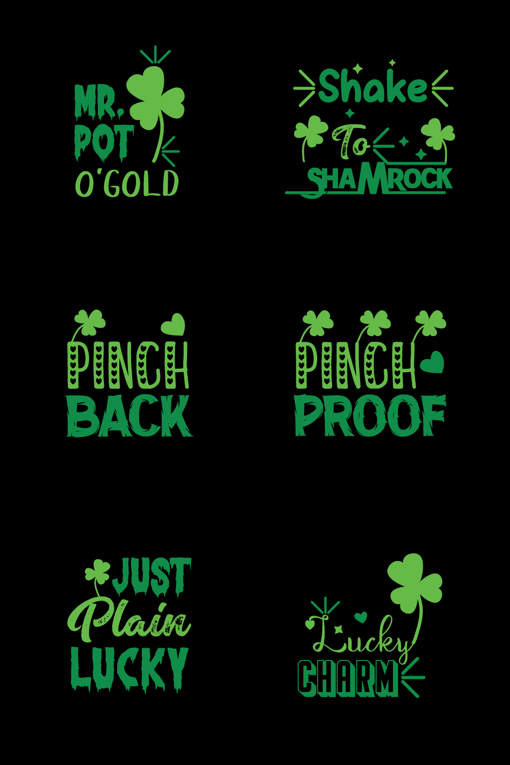 St Patrick's Day T-shirt Design Bundle pinterest preview image.