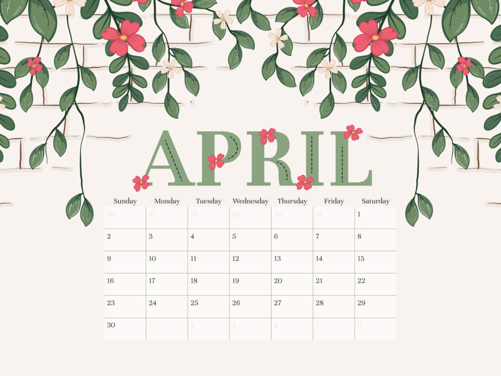 Free April Calendar MasterBundles Free April Calendar MasterBundles