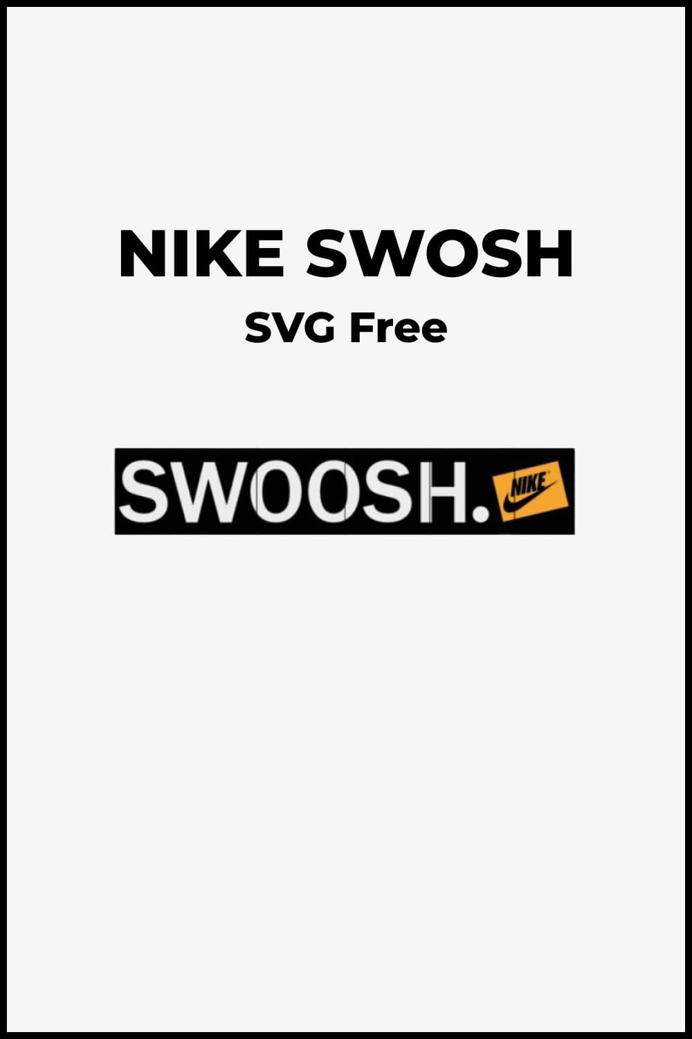 Nike Swoosh logo image in black.