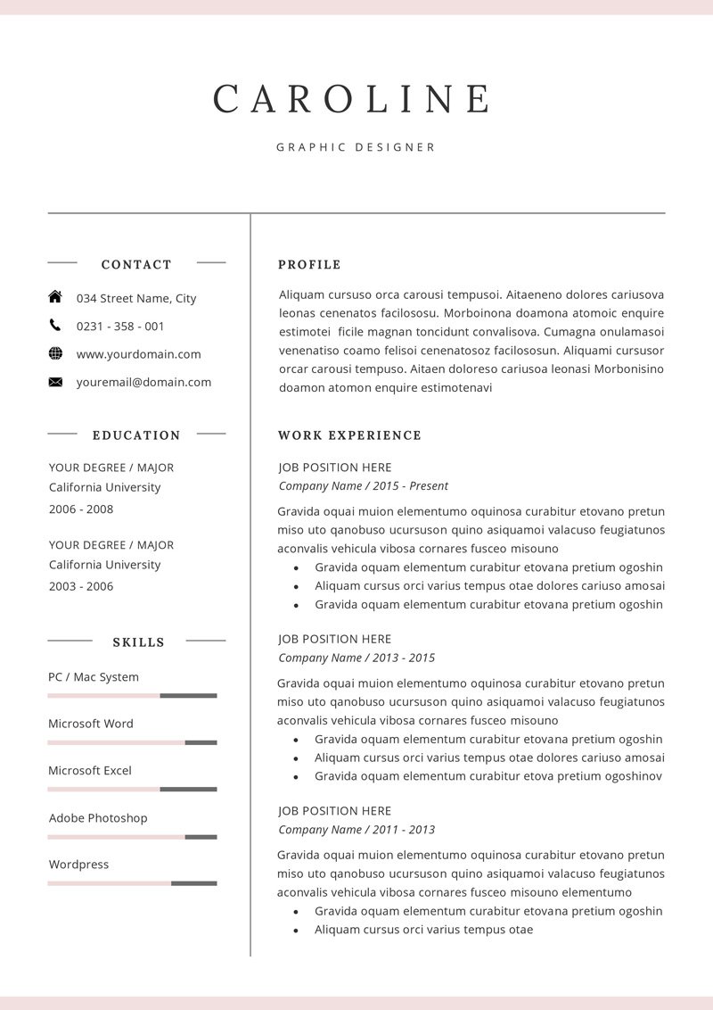 7 resume template 529